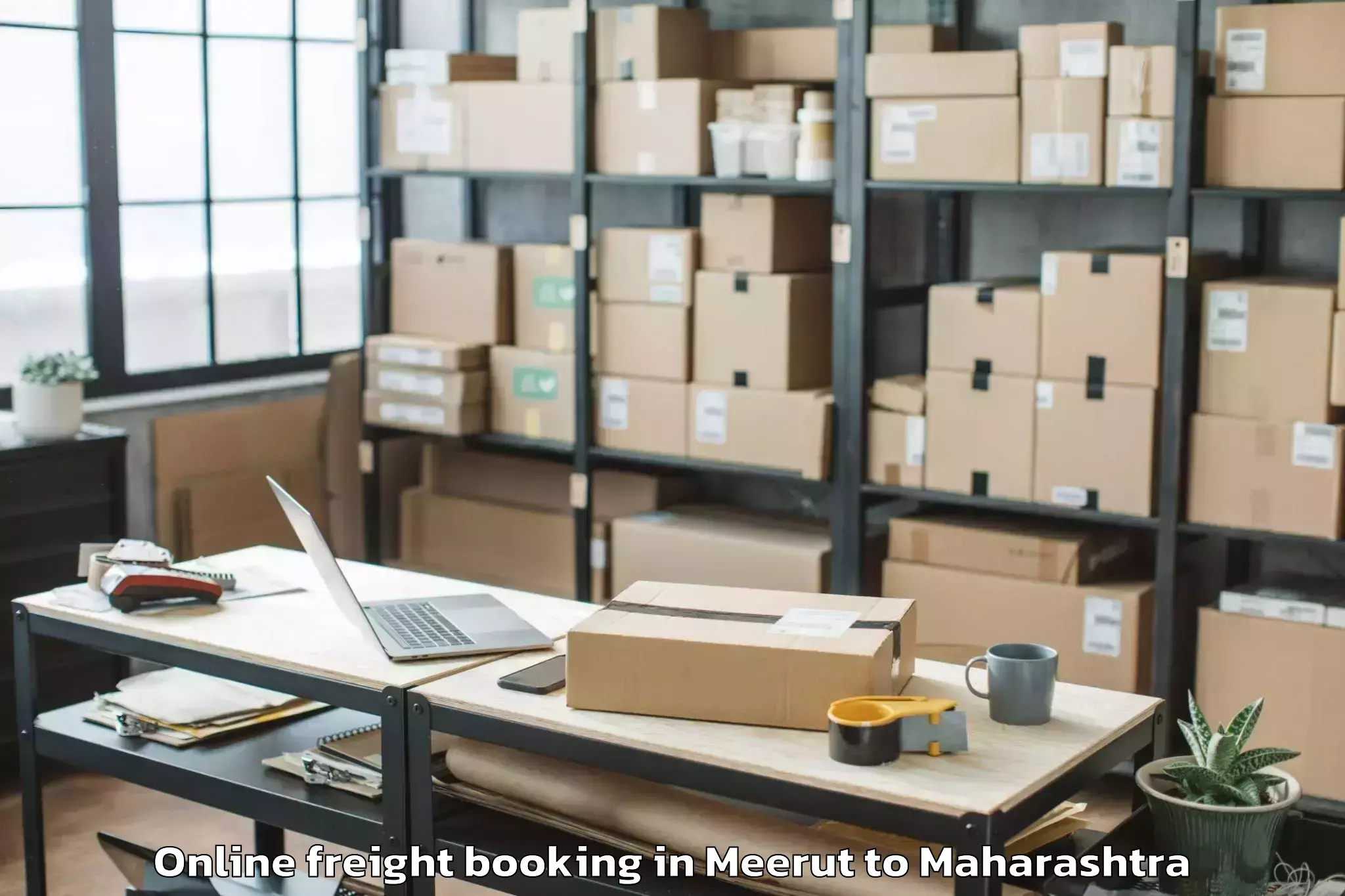 Reliable Meerut to Sonegaon Airport Nag Online Freight Booking